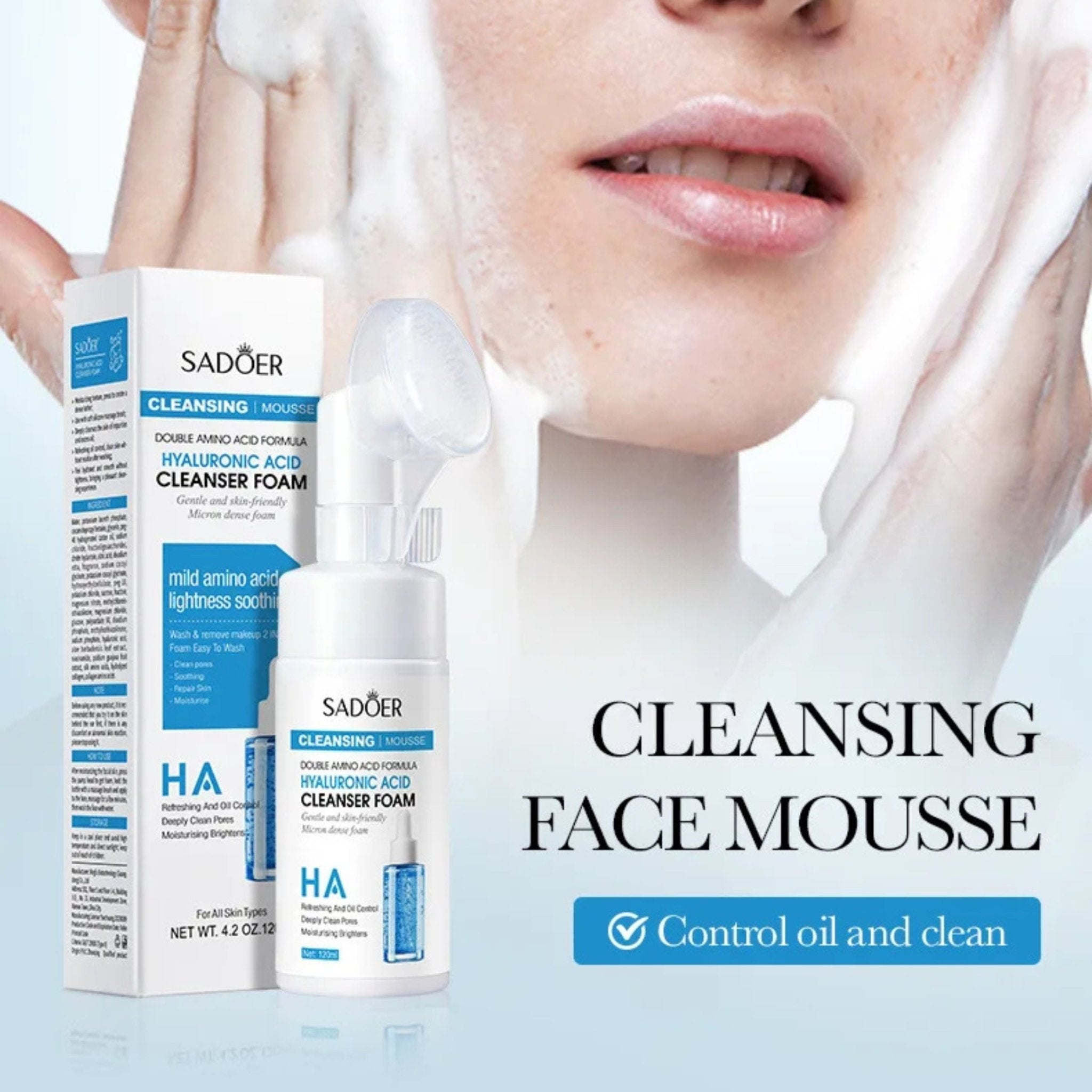 ESPUMA LIMPIADORA FACIAL FOAM SADOER 120MLCUIDADO DE LA PIEL
