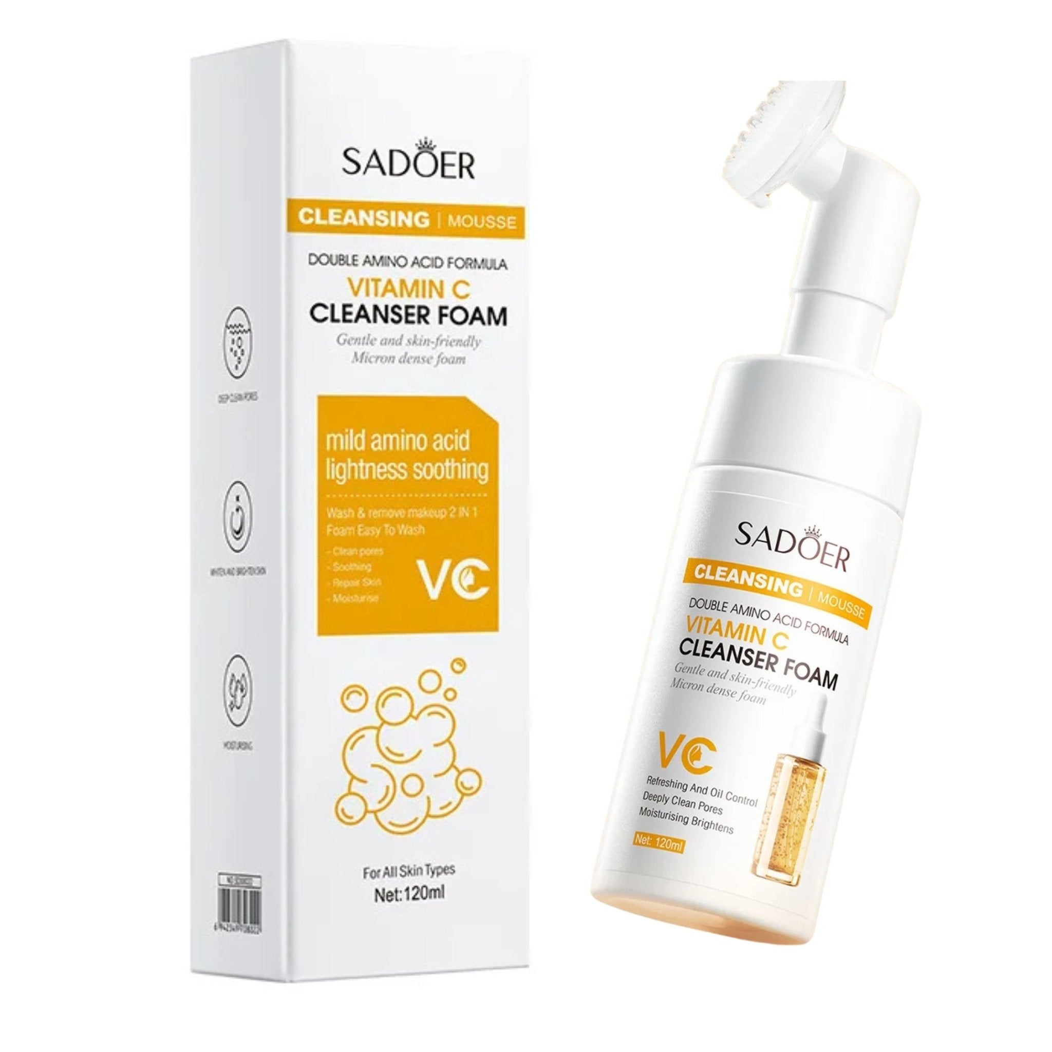 ESPUMA LIMPIADORA FACIAL FOAM SADOER 120MLCUIDADO DE LA PIEL