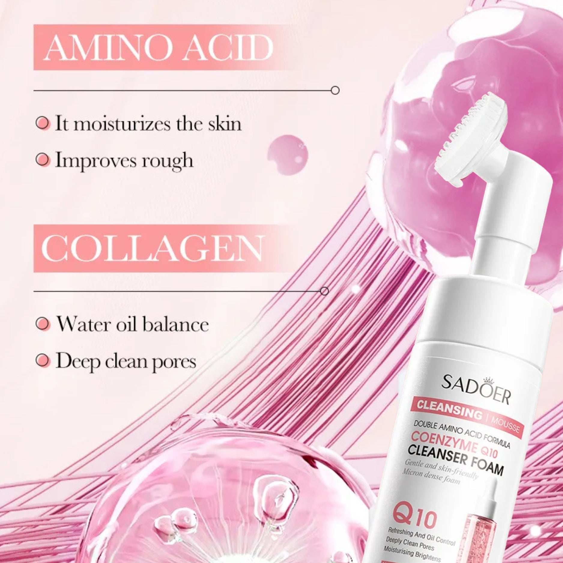 ESPUMA LIMPIADORA FACIAL FOAM SADOER 120MLCUIDADO DE LA PIEL