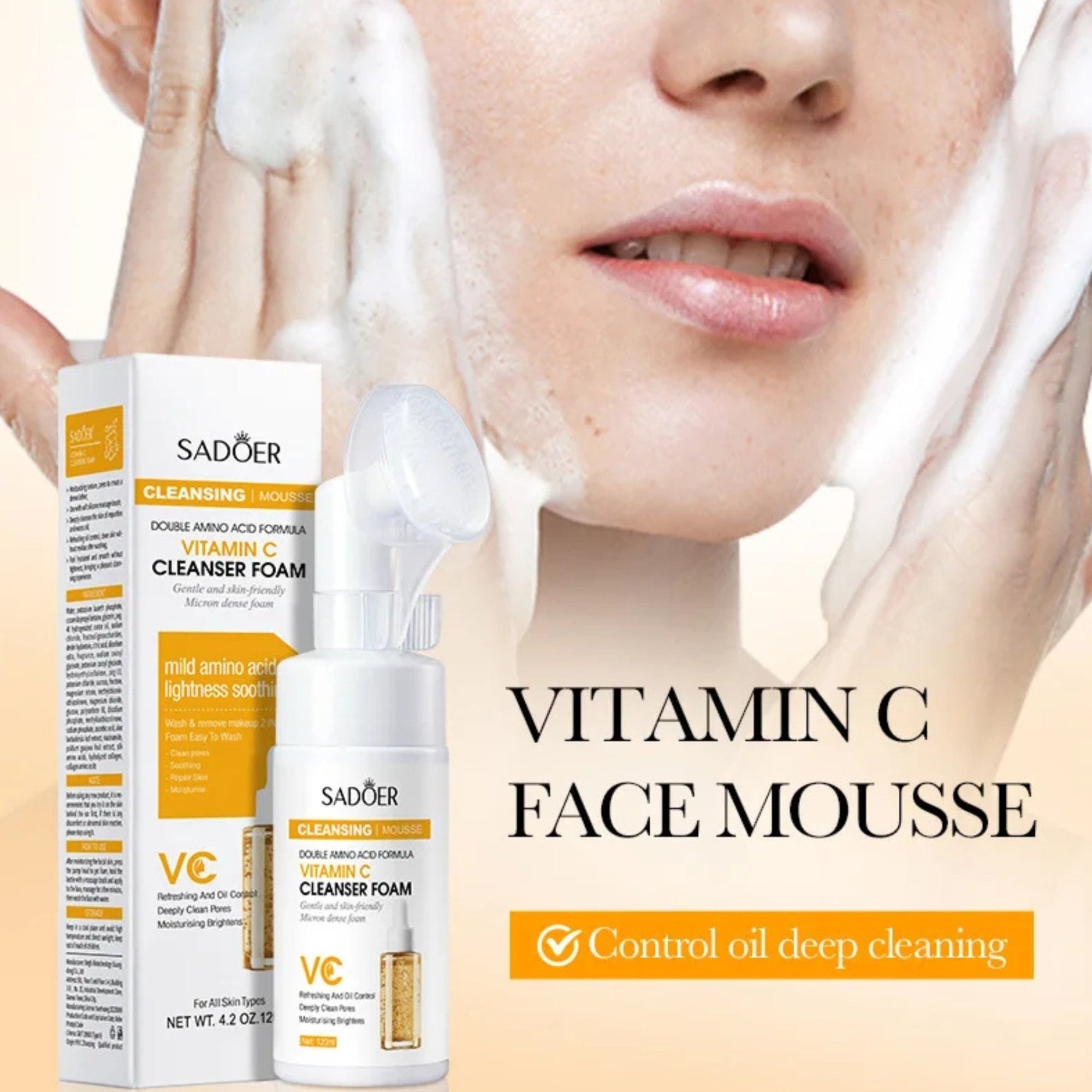 ESPUMA LIMPIADORA FACIAL FOAM SADOER 120MLCUIDADO DE LA PIEL
