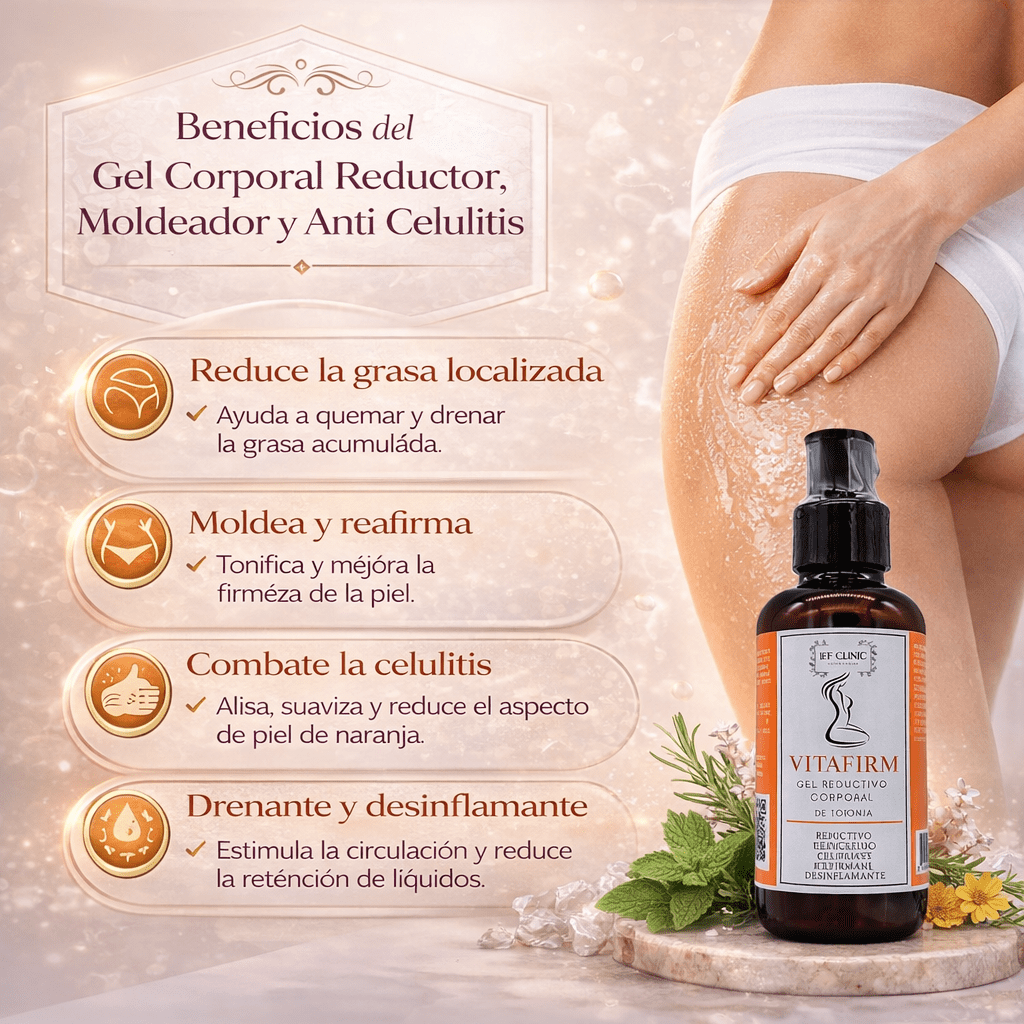 GEL REDUCTIVO DE TORONJA - VITAFIRM CORPORAL CELULITIS REAFIRMANTECUIDADO DE LA PIEL