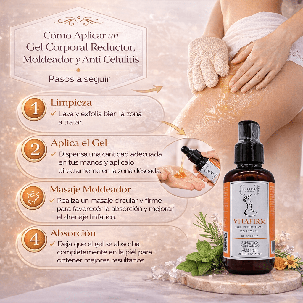 GEL REDUCTIVO DE TORONJA - VITAFIRM CORPORAL CELULITIS REAFIRMANTECUIDADO DE LA PIEL