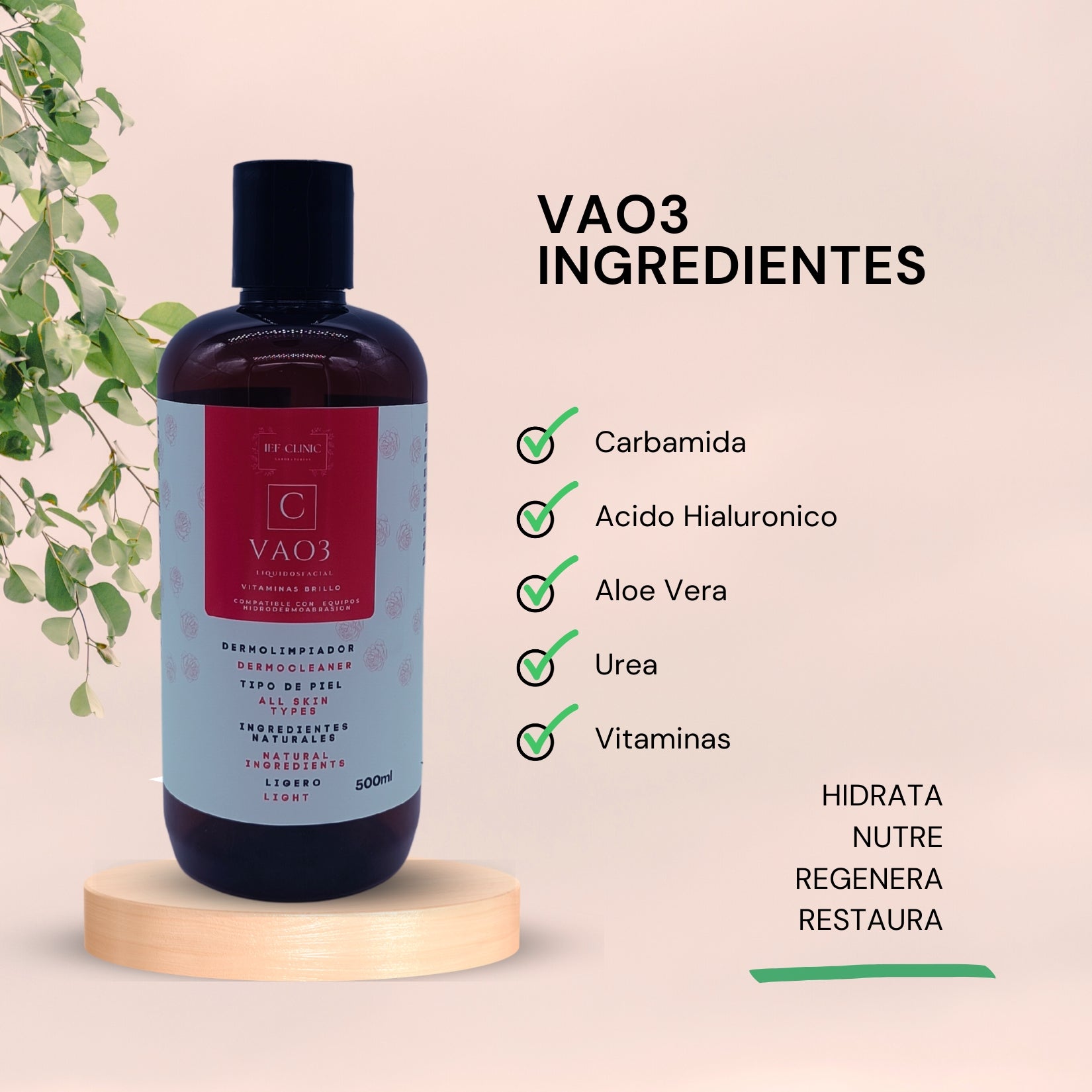 HIDRAFACIAL LIQUIDOS 500ML A B C VAS1 VSA2 VAO3Equipo cabina spa#