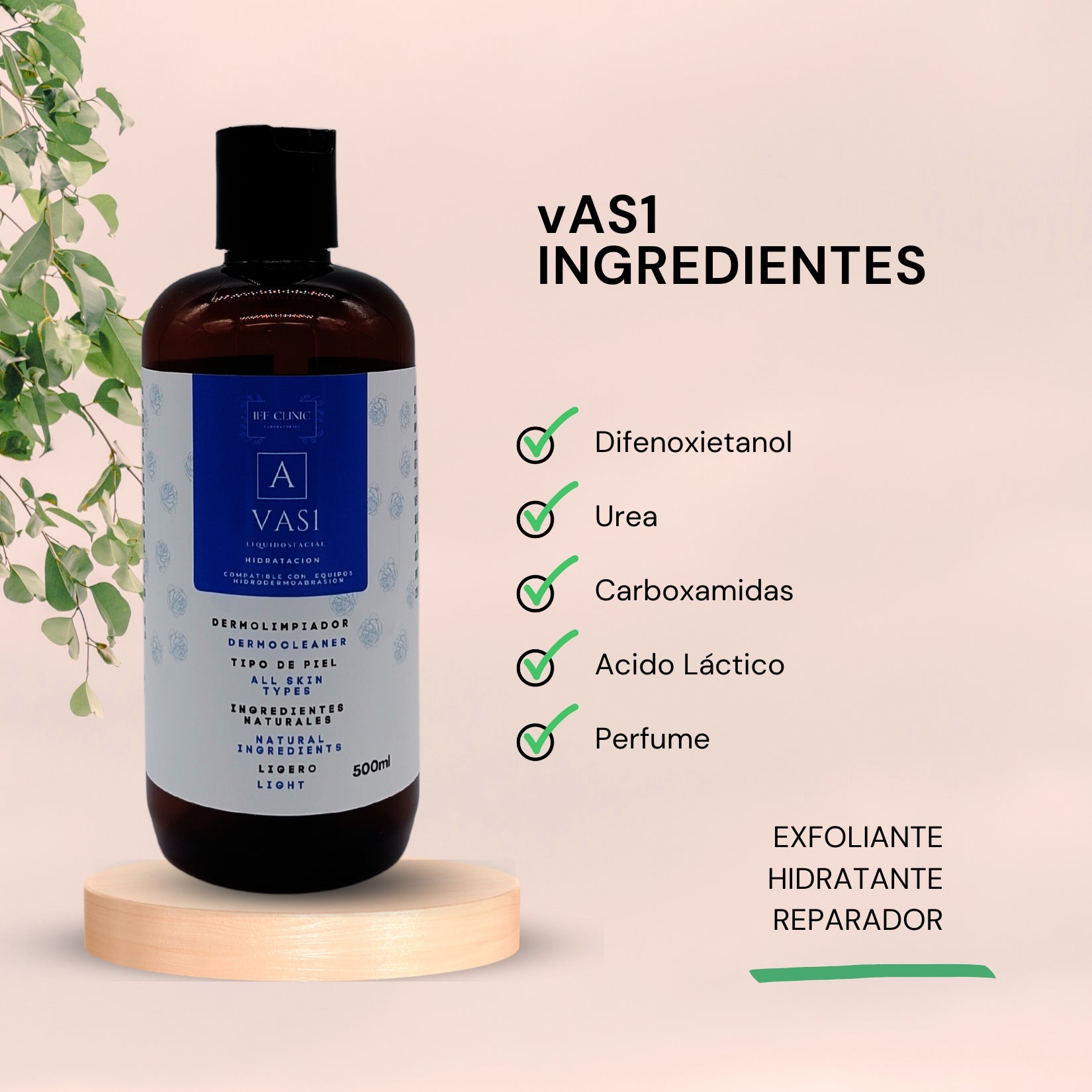 HIDRAFACIAL LIQUIDOS 500ML A B C VAS1 VSA2 VAO3Equipo cabina spa#