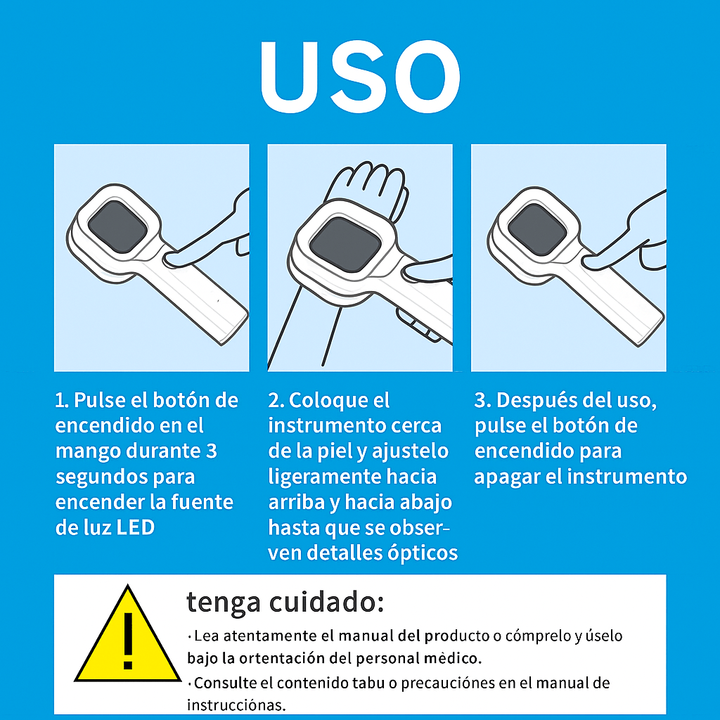 LAMPARA DE WOOD LUZ NEGRA UV INALAMBRICA BATERIA RECARGABLECUIDADO DE LA PIEL