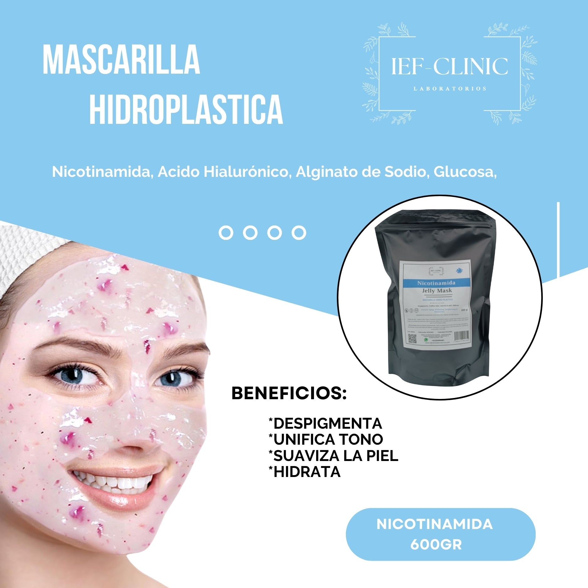 MASCARILLA HIDROPLASTICA PROFESIONAL JELLY MASK 600GRCUIDADO DE LA PIEL