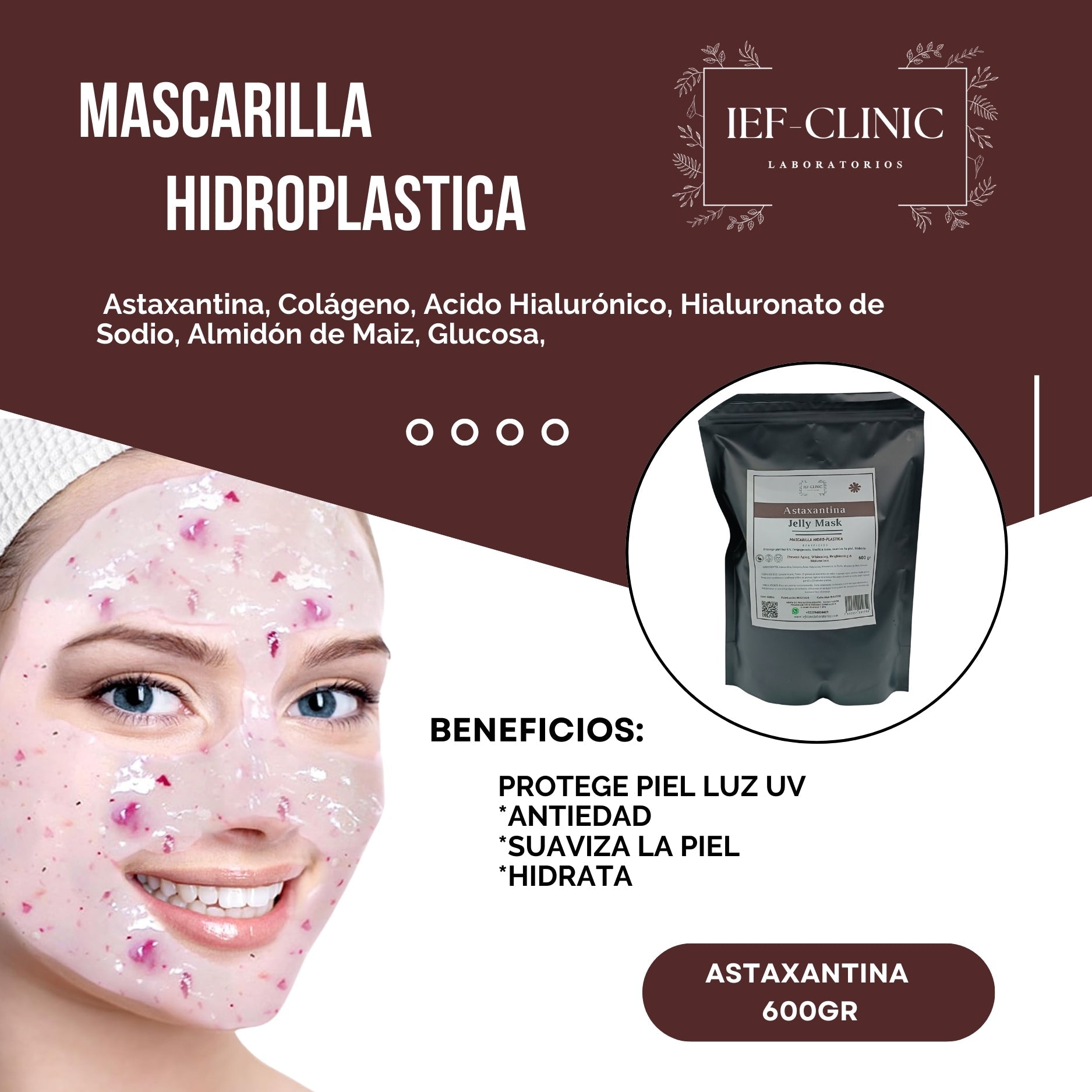 MASCARILLA HIDROPLASTICA PROFESIONAL JELLY MASK 600GRCUIDADO DE LA PIEL