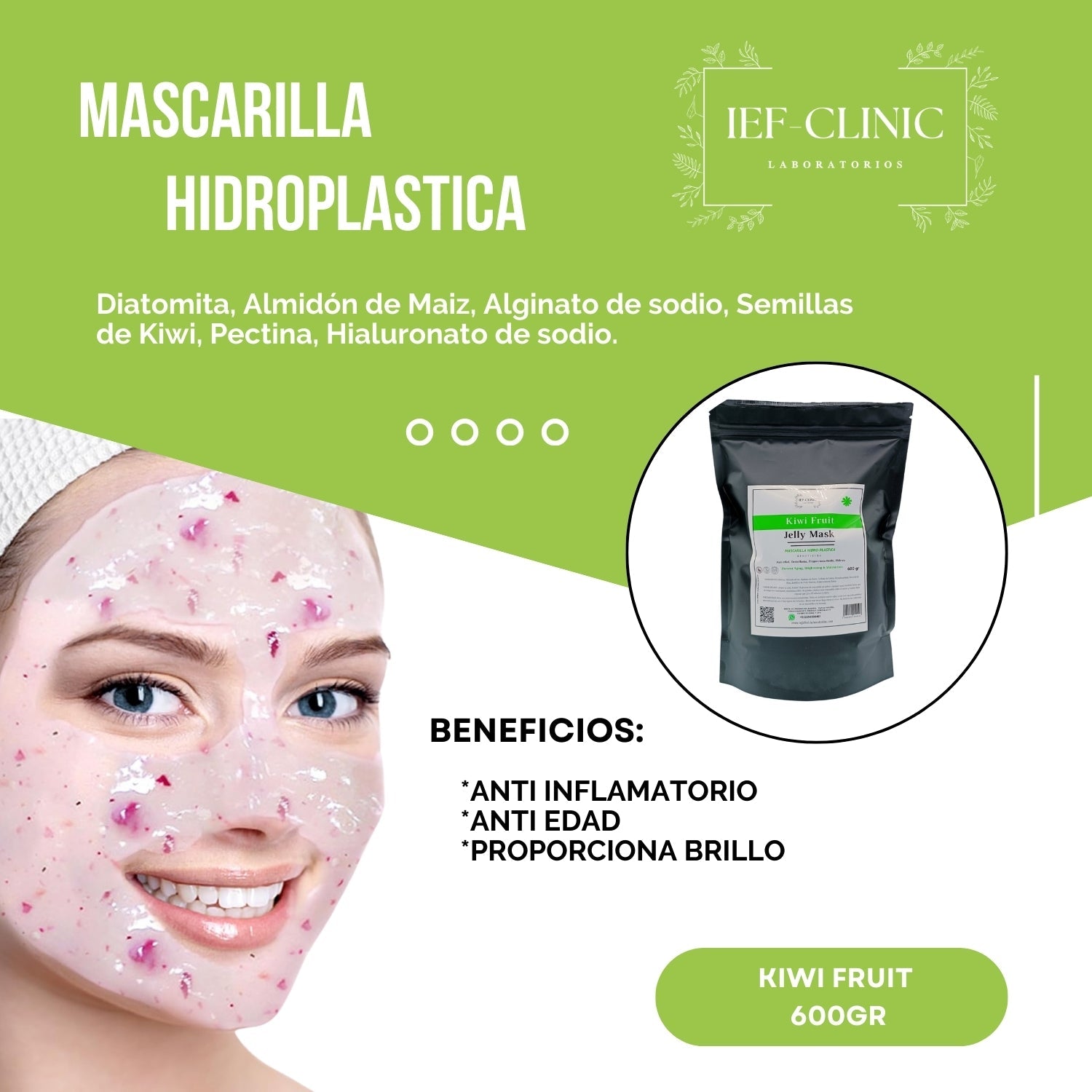 MASCARILLA HIDROPLASTICA PROFESIONAL JELLY MASK 600GRCUIDADO DE LA PIEL#