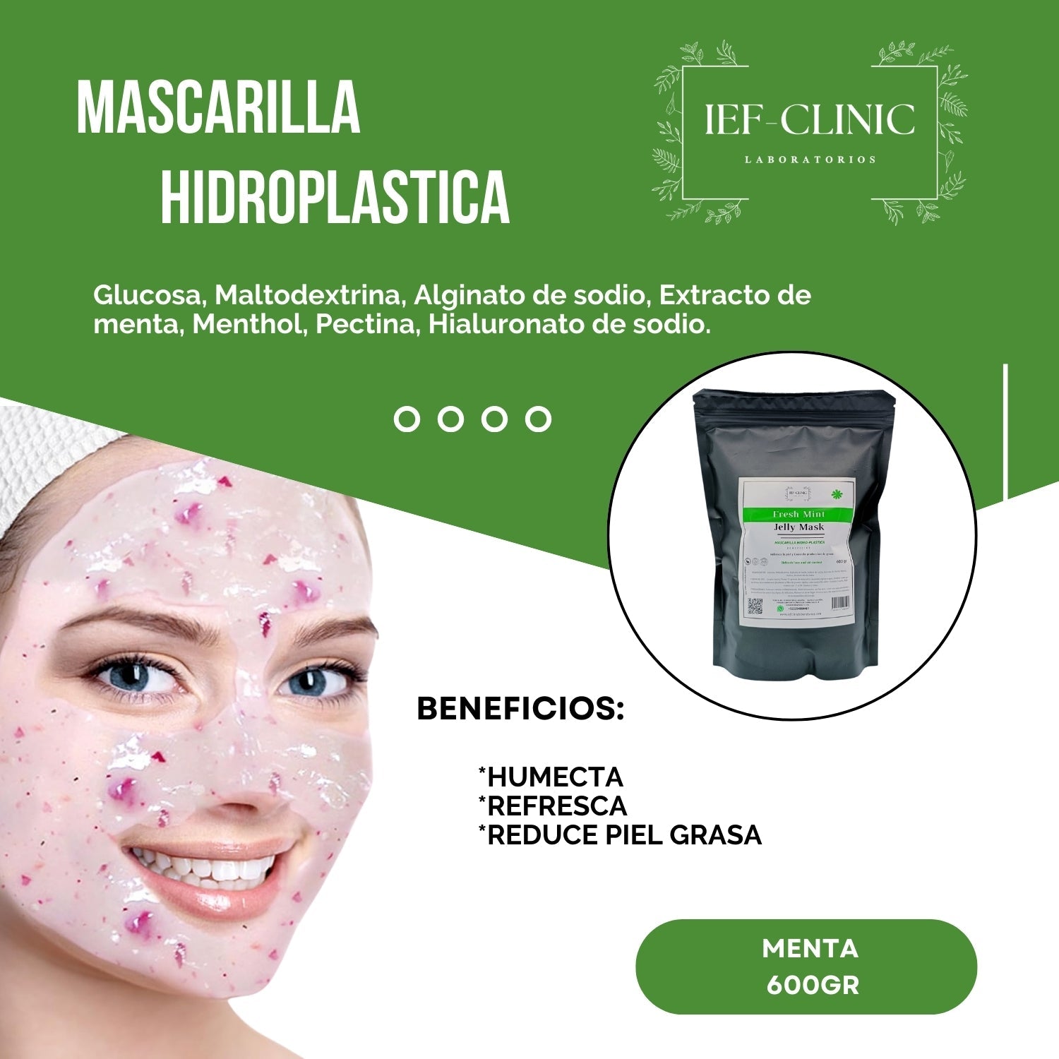 MASCARILLA HIDROPLASTICA PROFESIONAL JELLY MASK 600GRCUIDADO DE LA PIEL#