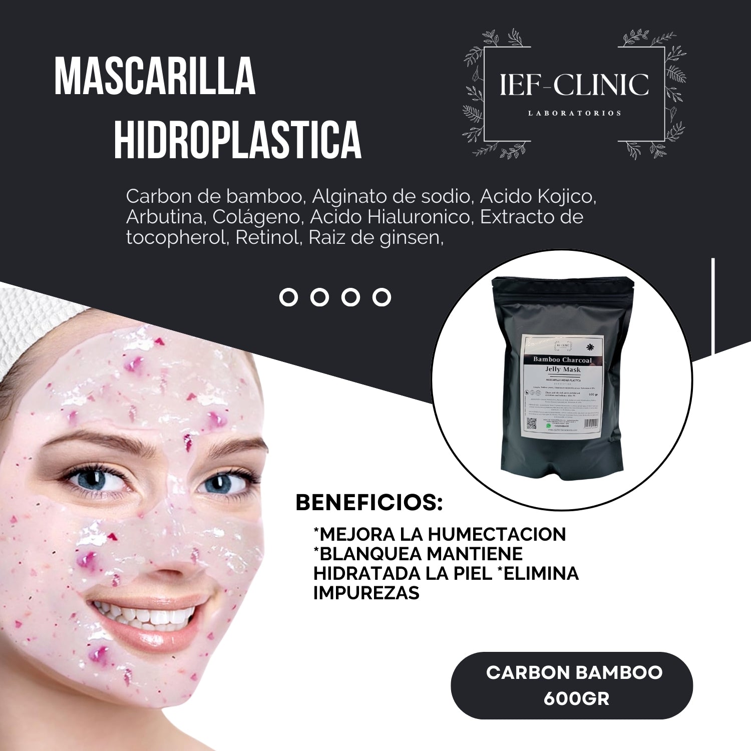 MASCARILLA HIDROPLASTICA PROFESIONAL JELLY MASK 600GRCUIDADO DE LA PIEL#