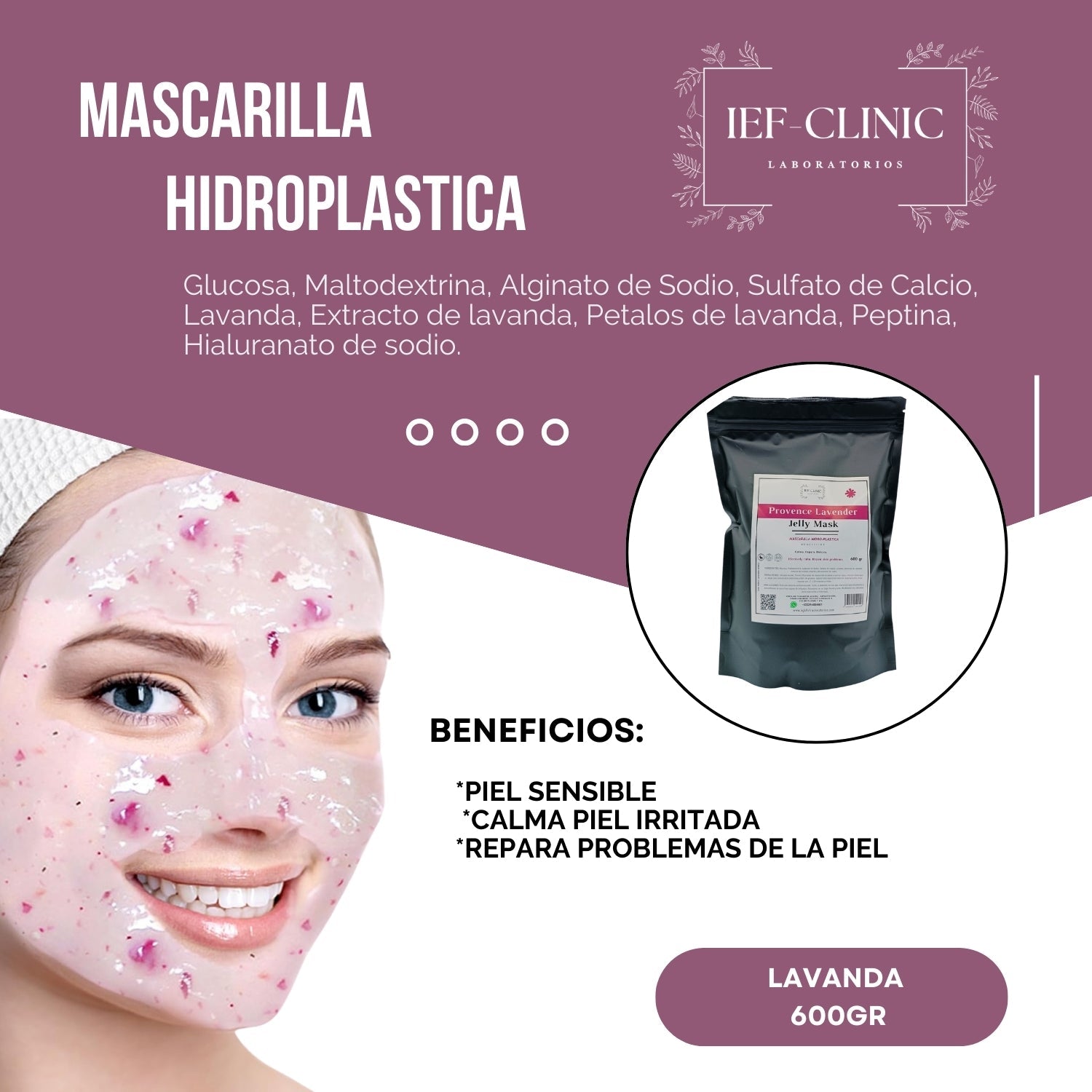 MASCARILLA HIDROPLASTICA PROFESIONAL JELLY MASK 600GRCUIDADO DE LA PIEL#