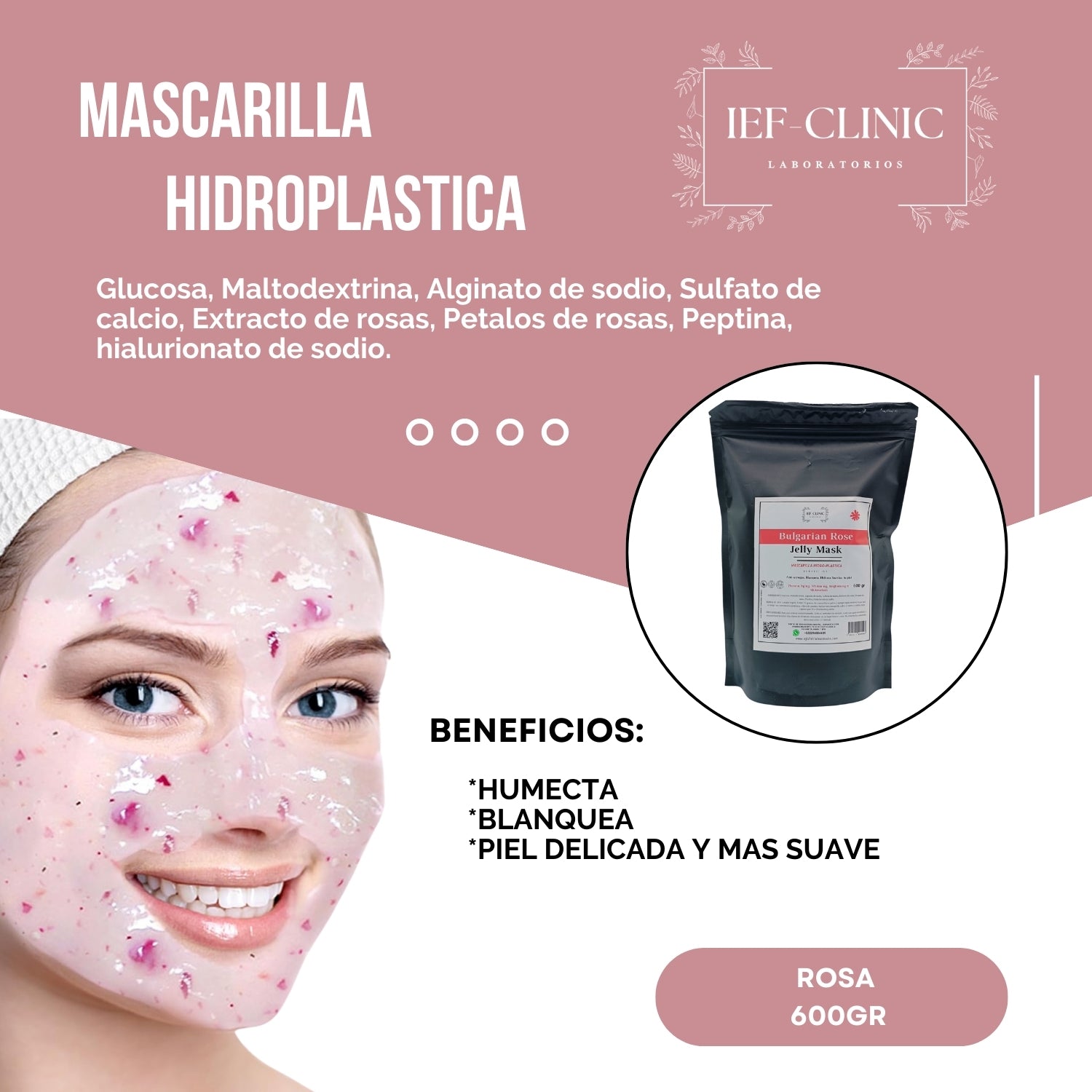 MASCARILLA HIDROPLASTICA PROFESIONAL JELLY MASK 600GRCUIDADO DE LA PIEL#