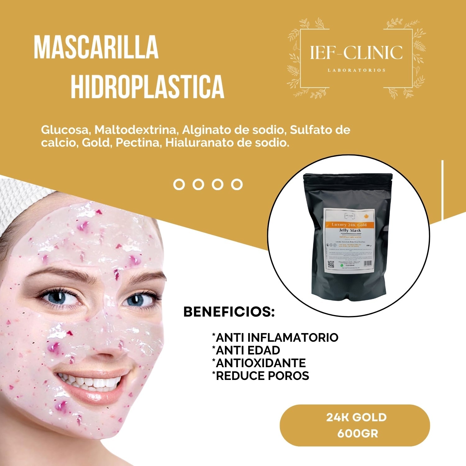 MASCARILLA HIDROPLASTICA PROFESIONAL JELLY MASK 600GRCUIDADO DE LA PIEL#