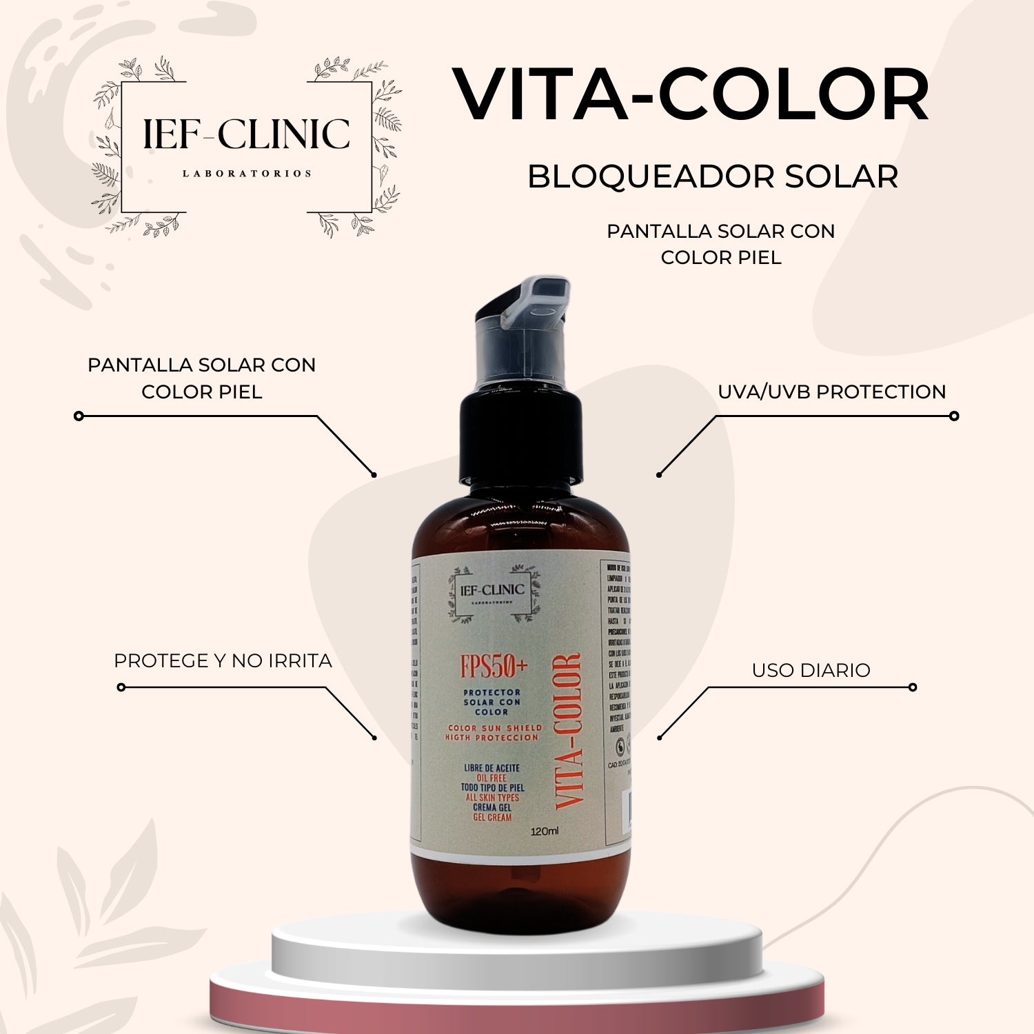 PROTECTOR SOLAR CON COLOR PIEL VITA - COLOR#