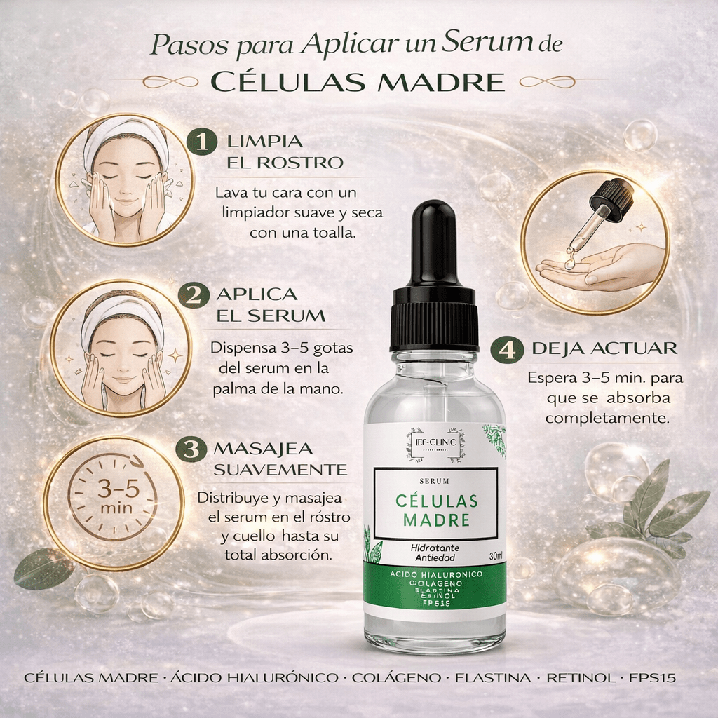 SERUM CELULAS MADRE 30 ML HIDRTANTE ANTIEDAD BASICSerum