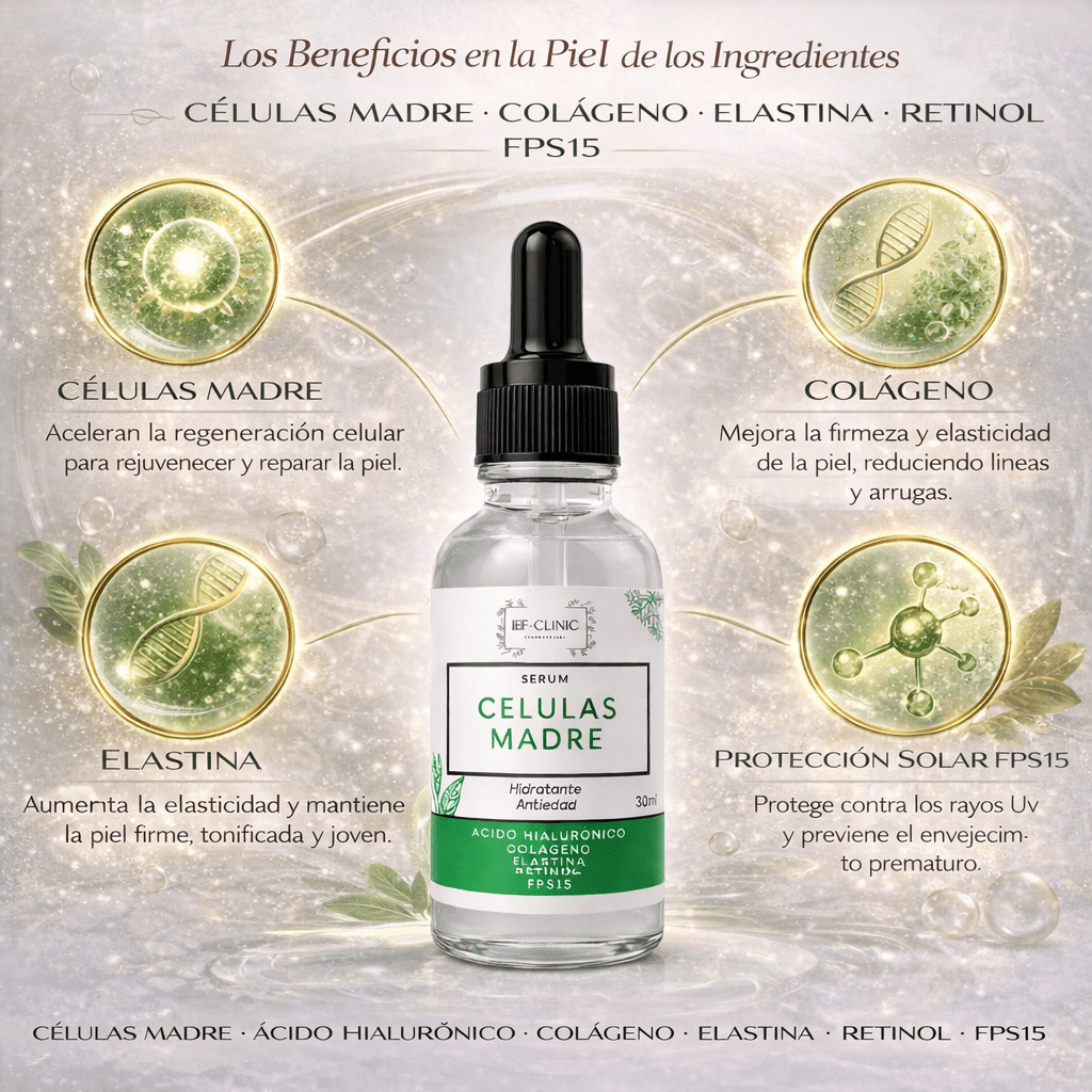SERUM CELULAS MADRE 30 ML HIDRTANTE ANTIEDAD BASICSerum