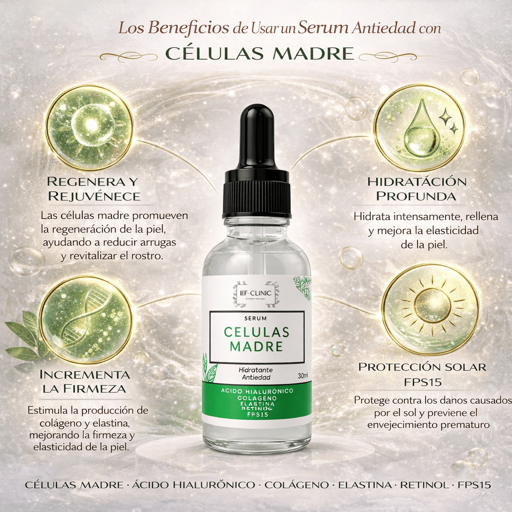 SERUM CELULAS MADRE 30 ML HIDRTANTE ANTIEDAD BASICSerum