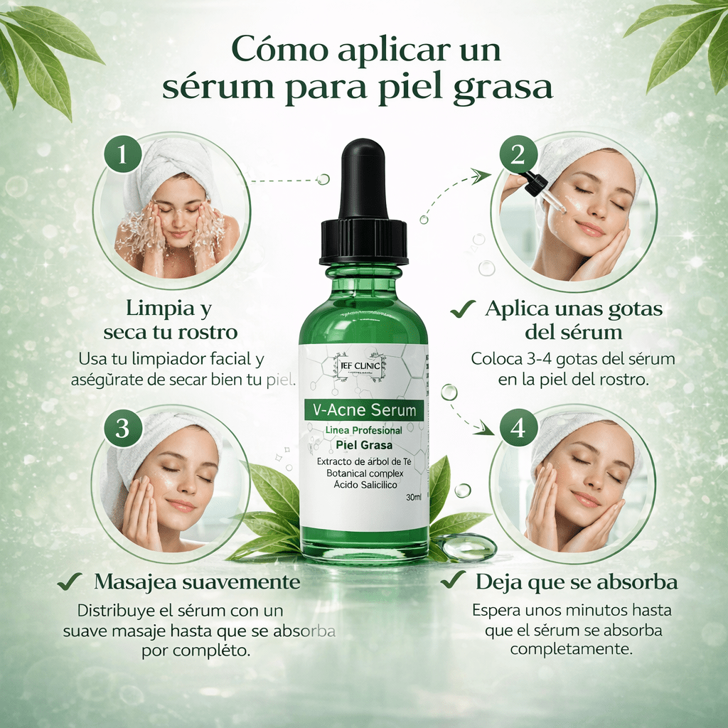 V - ACNE SERUM 30ML PIEL GRASA CON ACNECUIDADO DE LA PIEL