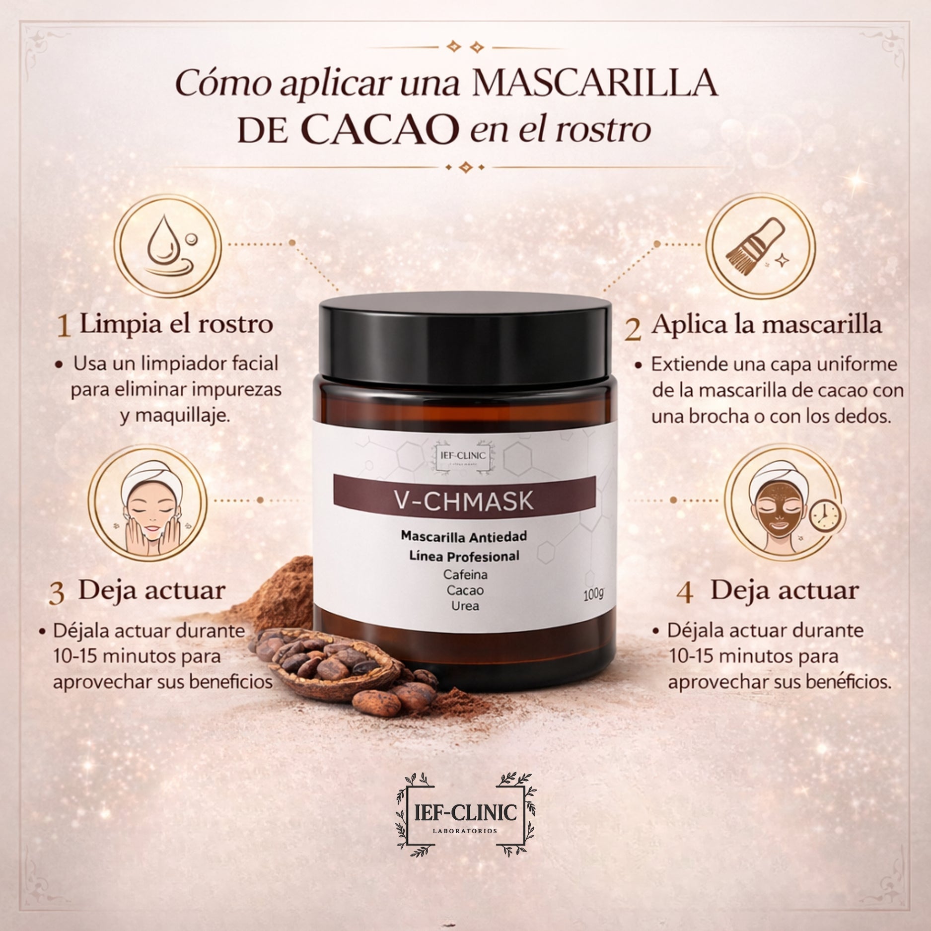 V - CHMASK MASCARILLA CACAO CHOCOLATECUIDADO DE LA PIEL