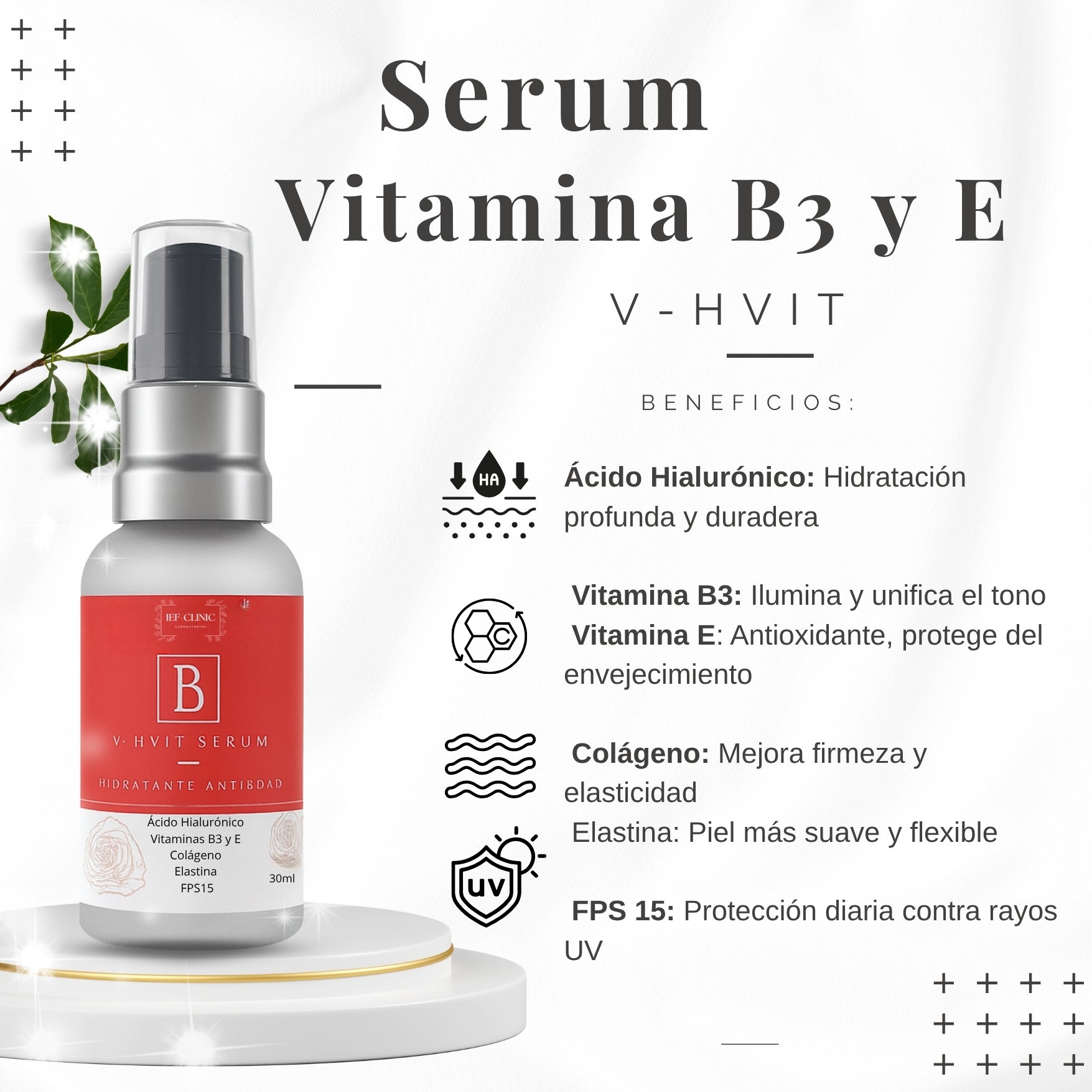 V - HVIT SERUM ANTIEDAD Y PROTECCIÓN SOLAR TODO EN UNOCUIDADO DE LA PIEL