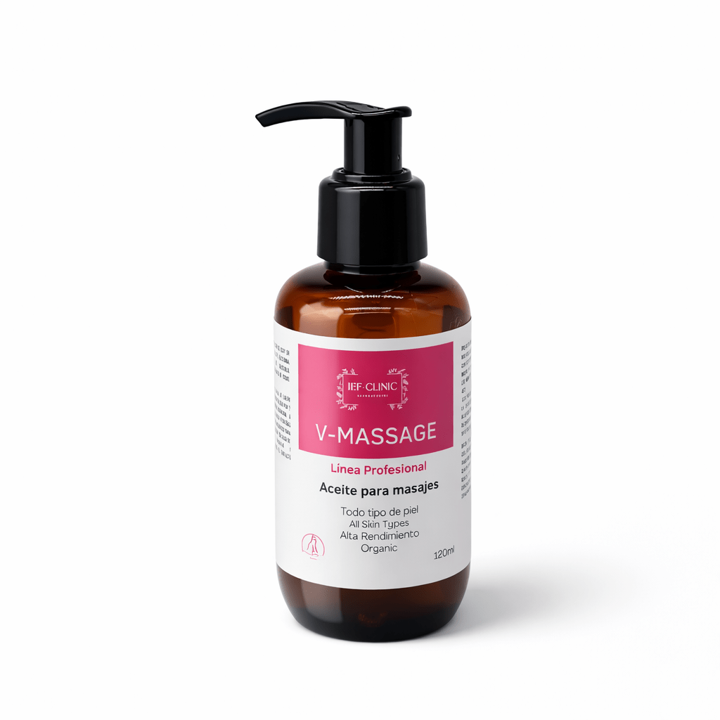 V - MASSAGE ORGANICO ACEITE PARA MASAJE MANUAL Y APARATOLOGIACUIDADO DE LA PIEL