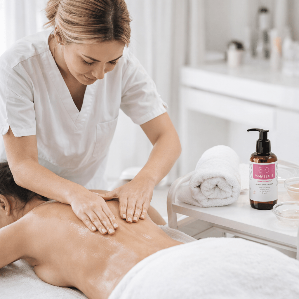 V - MASSAGE ORGANICO ACEITE PARA MASAJE MANUAL Y APARATOLOGIACUIDADO DE LA PIEL