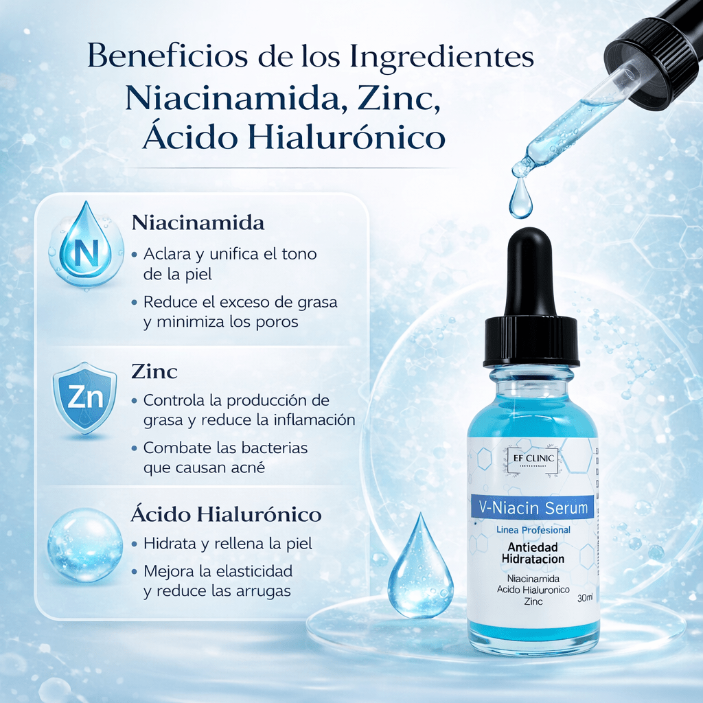 V - NIACIN SERUM NIACINAMIDA ZINC ACIDO HIALURINICOSerum