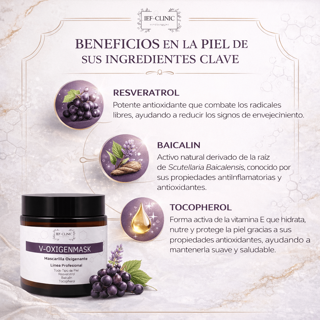 V - OXIGEN MASCARILLA FACIAL ANTIOXIDANTECUIDADO DE LA PIEL