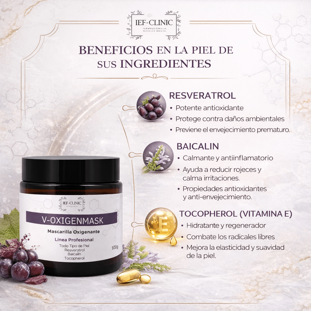 V - OXIGEN MASCARILLA FACIAL ANTIOXIDANTECUIDADO DE LA PIEL