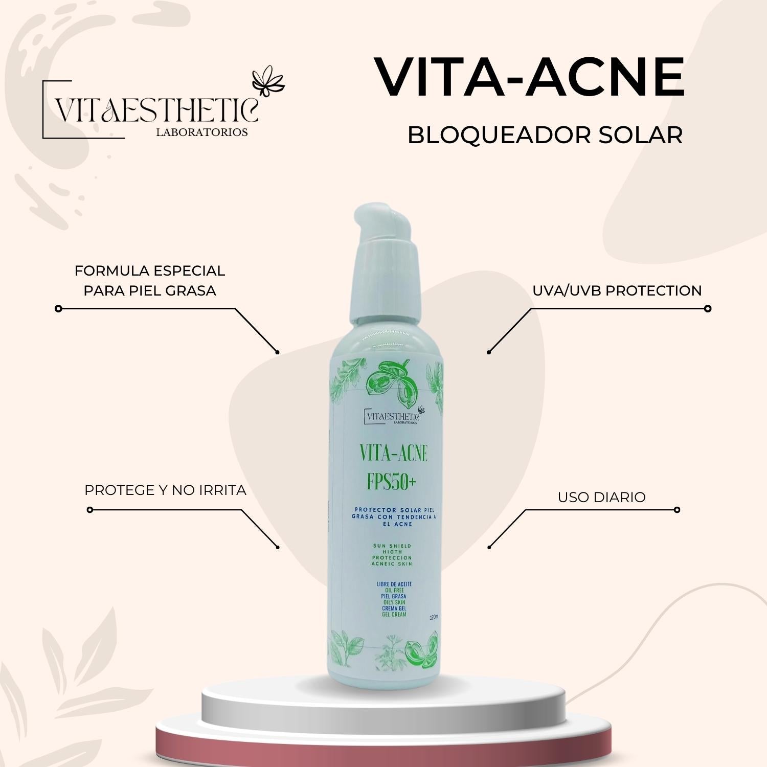 VITA - ACNE PROTECTOR SOLAR PIEL GRASAIEF - CLINIC LABORATORIOS