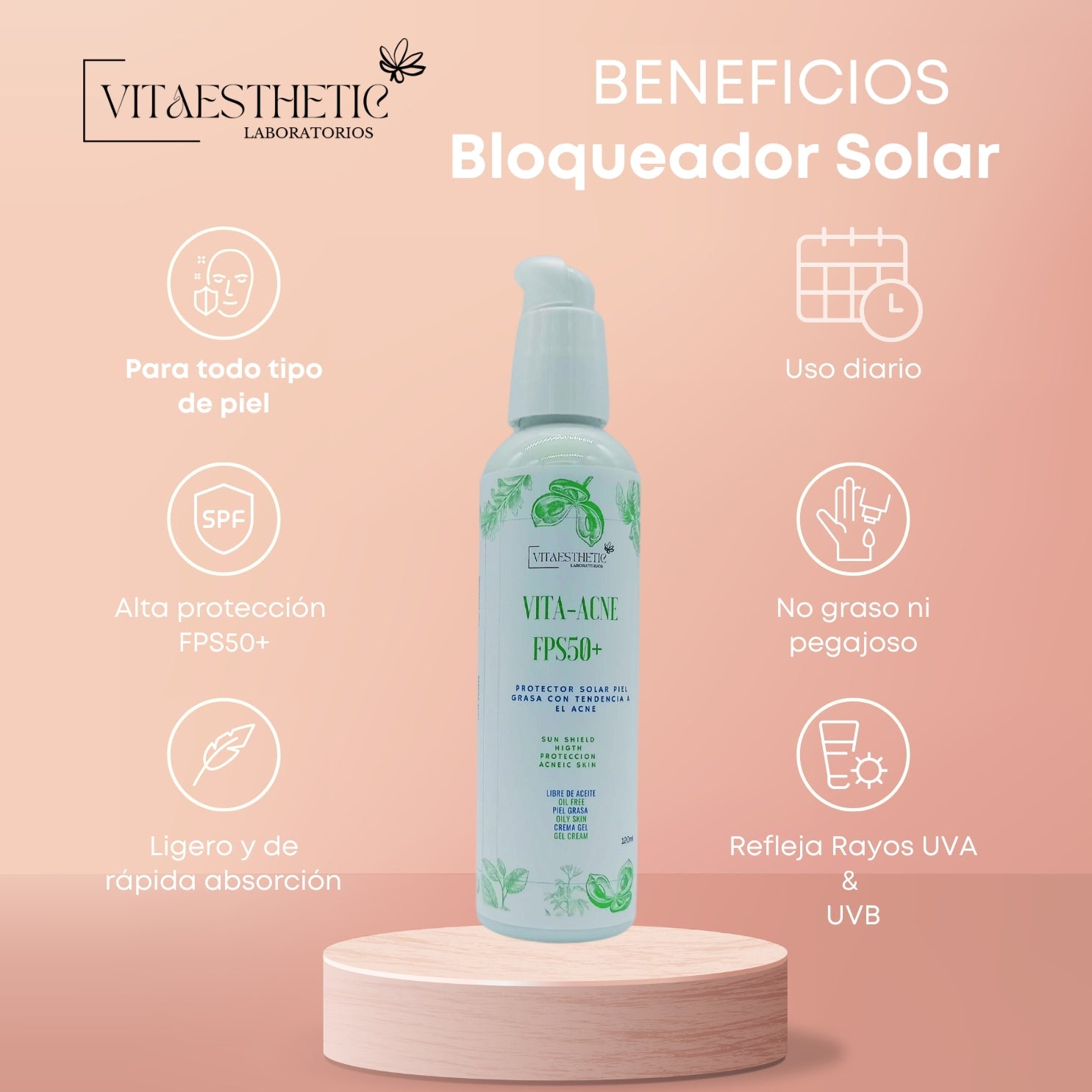 VITA - ACNE PROTECTOR SOLAR PIEL GRASAIEF - CLINIC LABORATORIOS