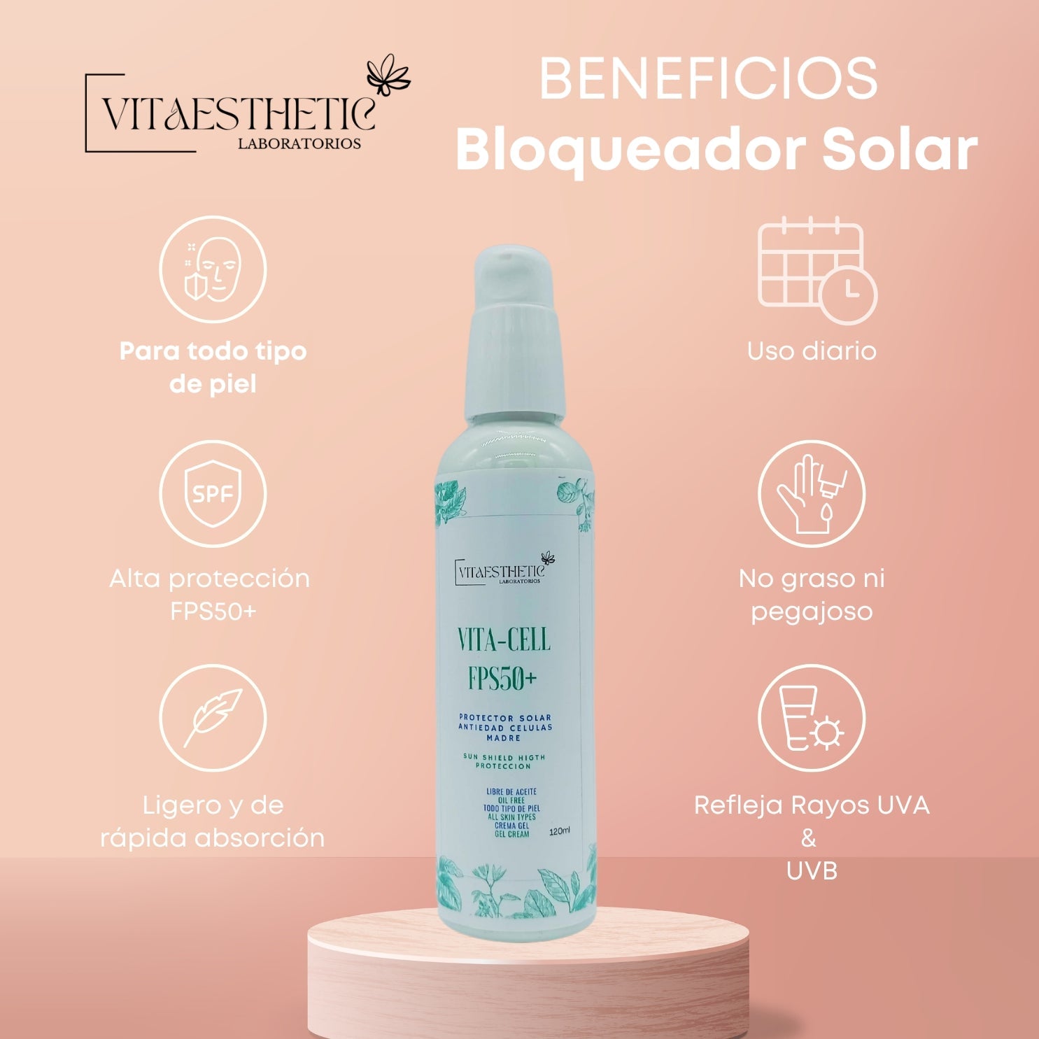 VITA - CELL PROTECTOR SOLAR ANTIEDAD CELULAS MADREIEF - CLINIC LABORATORIOS