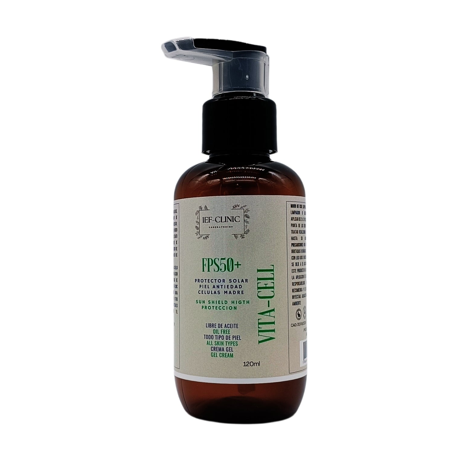 VITA- CELL PROTECTOR SOLAR ANTIEDAD CELULAS MADRE – IEF-CLINIC LABORATORIOS