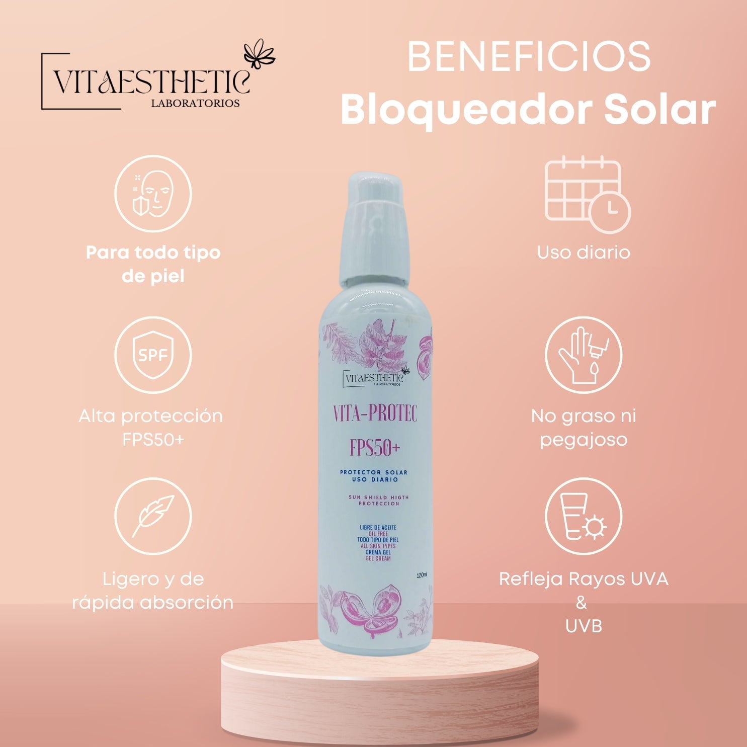 VITA - PROTEC PROTECTOR SOLAR FPS50+IEF - CLINIC LABORATORIOS