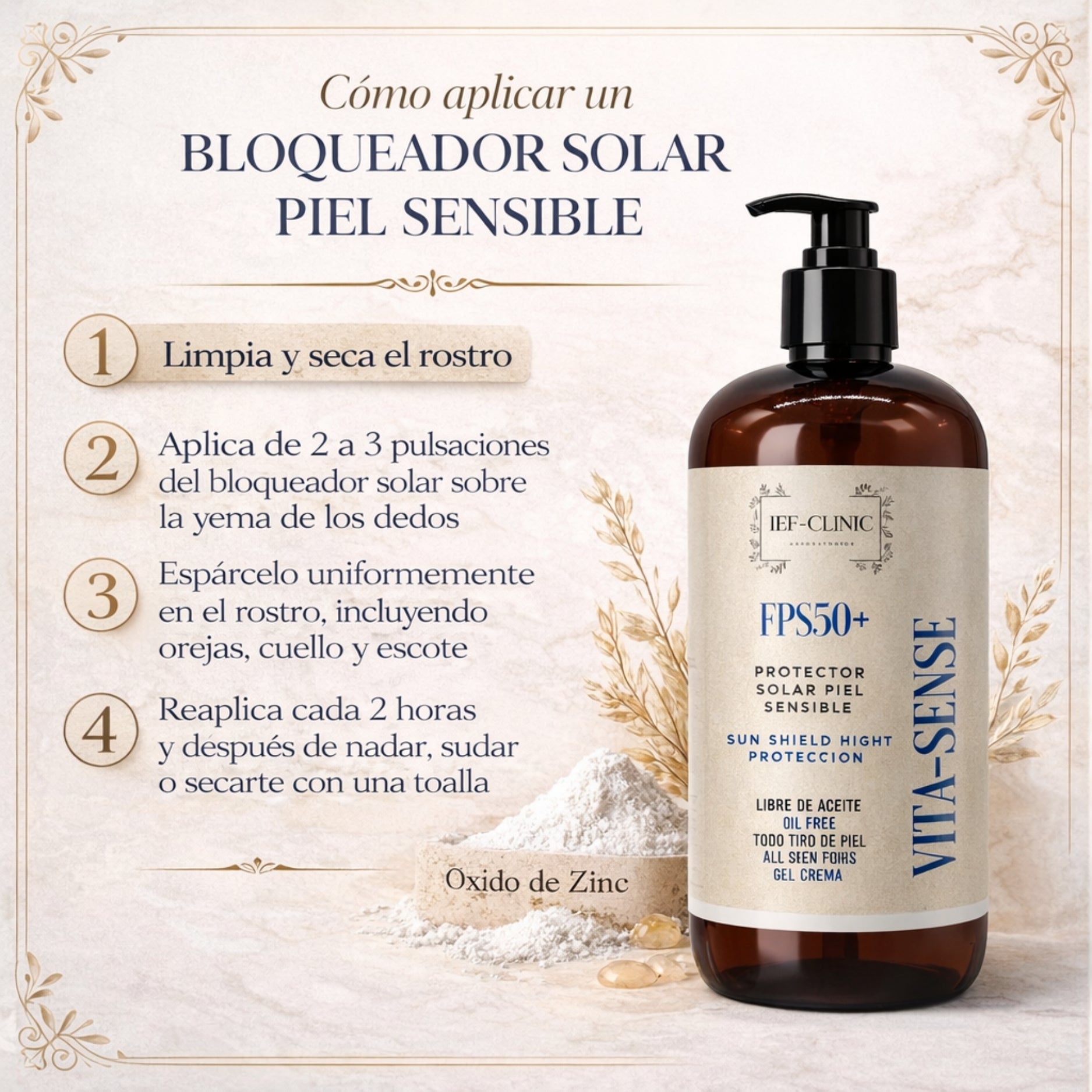 VITA - SENSE PROTECTOR SOLAR PIEL SENSIBLECUIDADO DE LA PIEL