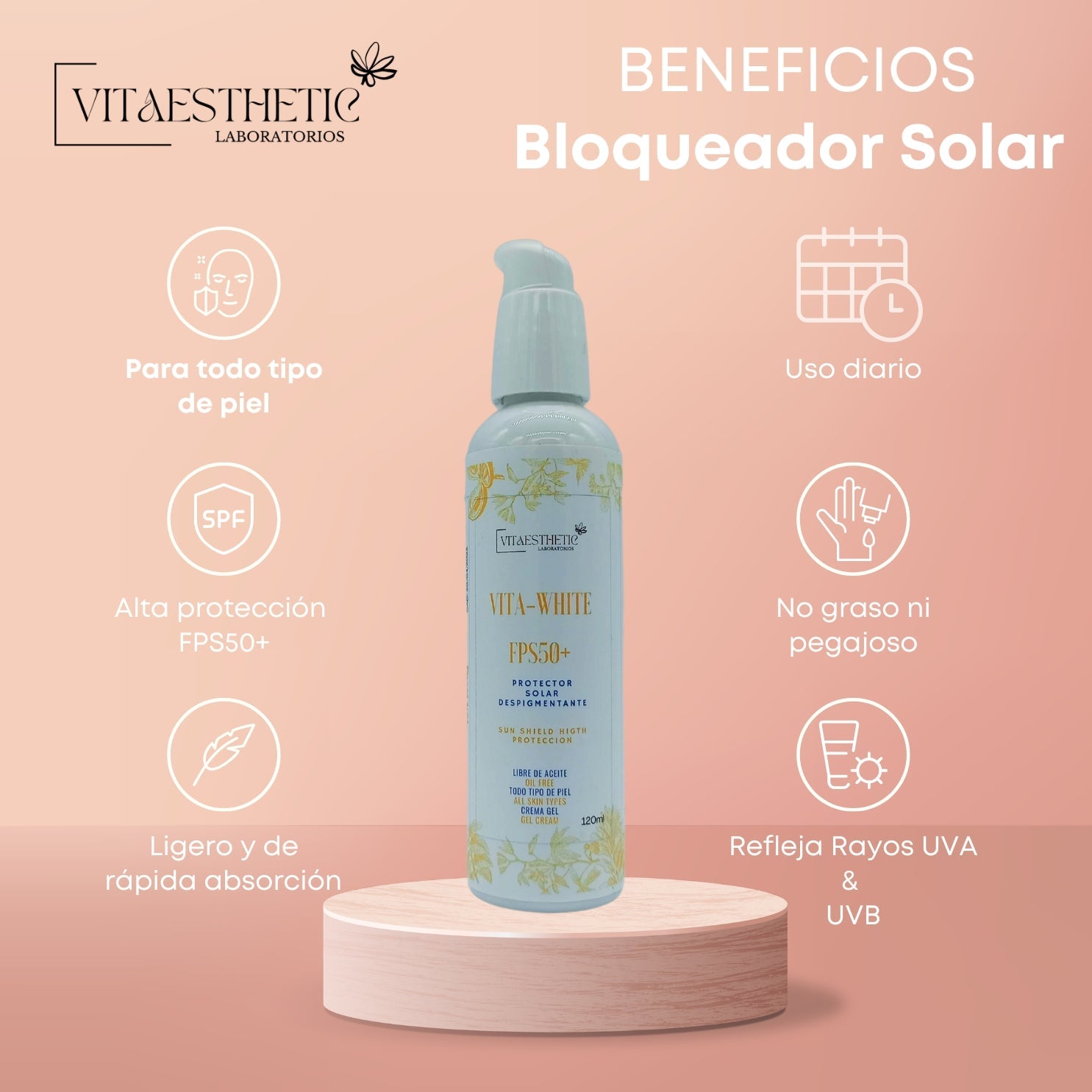 VITA - WHITE PROTECTOR SOLAR DESPIGMENTANTEIEF - CLINIC LABORATORIOS