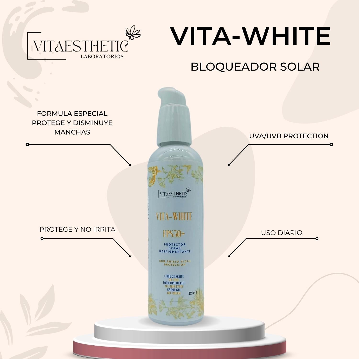 VITA - WHITE PROTECTOR SOLAR DESPIGMENTANTEIEF - CLINIC LABORATORIOS